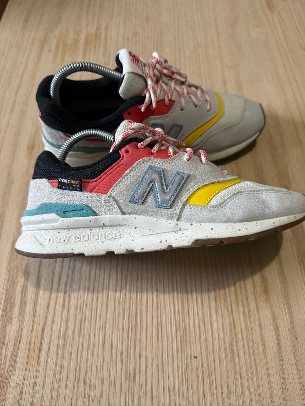 Women’s New Balance 997H grey, red, yellow sneakers great condition. - Picture 2 of 7
